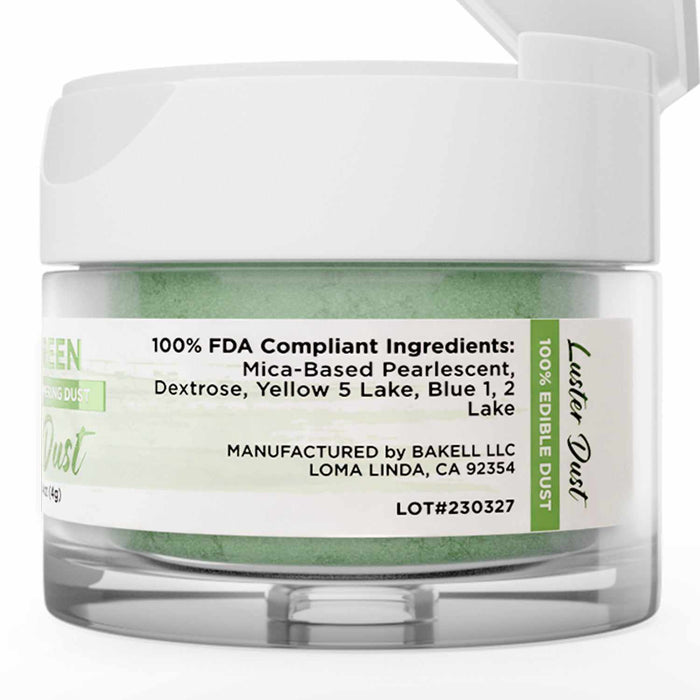 Leaf Green Luster Dust 4 Gram Jar-Luster Dust_4G_Google Feed-bakell