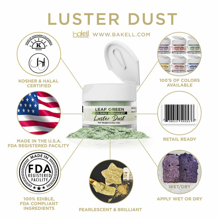 Leaf Green Edible Luster Dust | Bakell