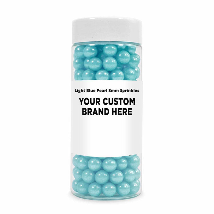 Light Blue 8mm Beads Sprinkles | Private Label (48 units per/case) | Bakell