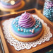 Cupcake covered in Light Blue Krazy Sprinkles