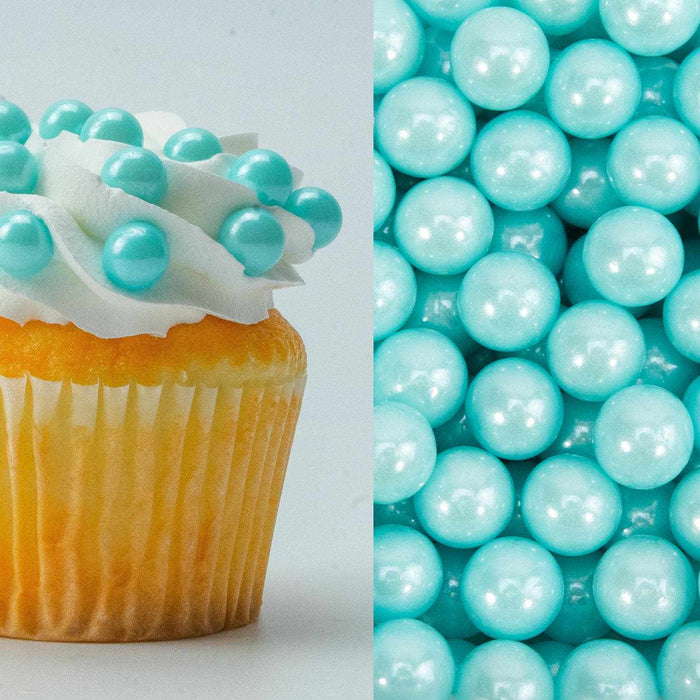 Light Blue Pearl 8mm Beads Sprinkles | Krazy Sprinkles | Bakell