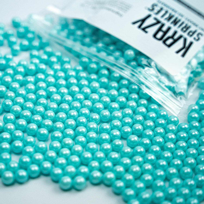 Light Blue Pearl 8mm Beads Sprinkles | Krazy Sprinkles | Bakell