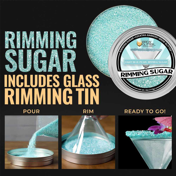 Light Blue Pearl Rimming Sugar by the case (24 units)-Wholesale_Rimming Sugar-bakell