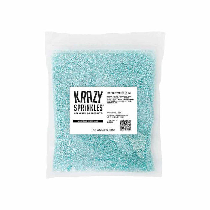 Soft Blue Sugar Sand Sprinkles by Krazy Sprinkles | Bakell