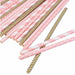 Light Pink and White Striped Cake Pop Party Straws-Cake Pop Straws-bakell