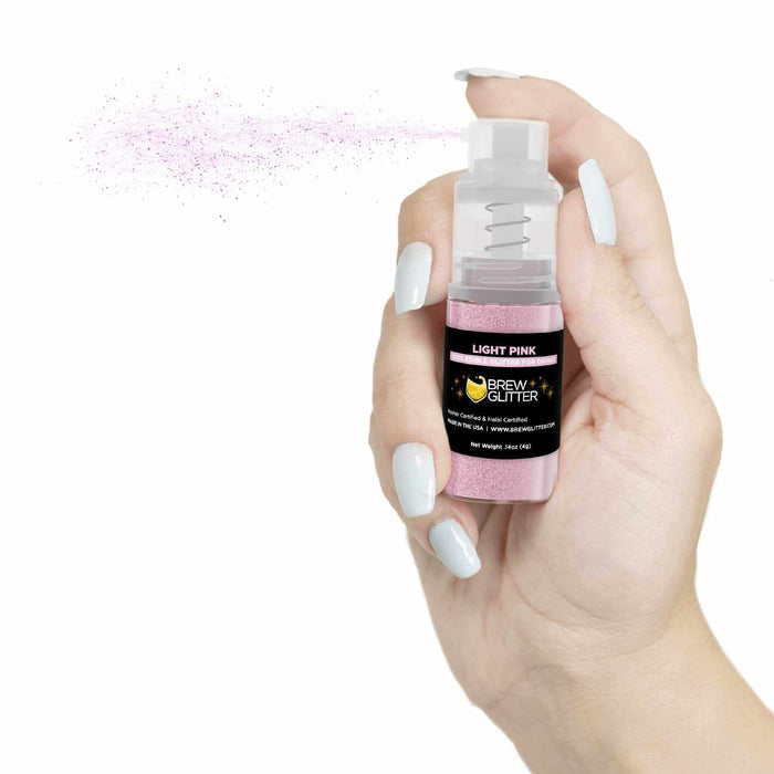 Light Pink Edible Glitter Mini Spray Pump | Beverage Edible Glitter