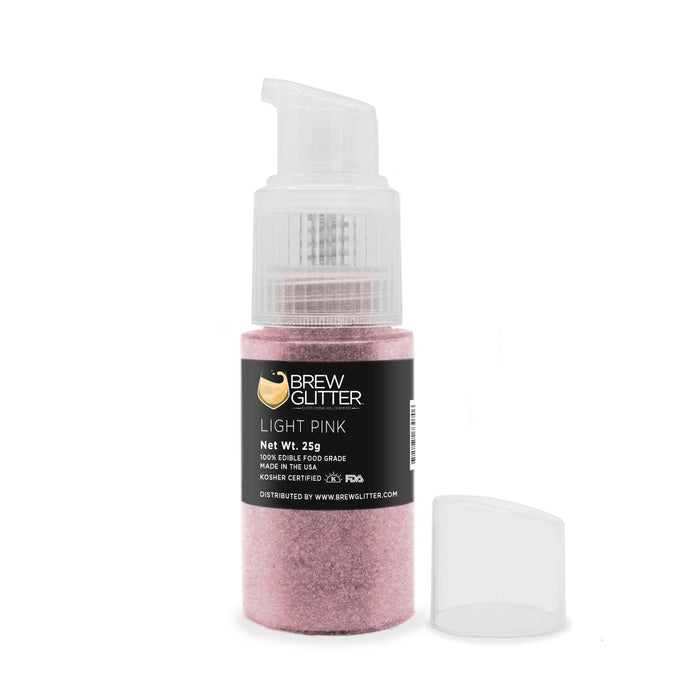 Light Pink Edible Glitter Spray Pump | Brew Glitter | Bakell