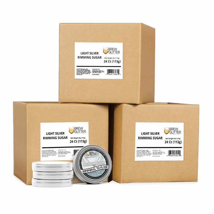 Light Silver Rimming Sugar by the case (24 units)-Wholesale_Rimming Sugar-bakell