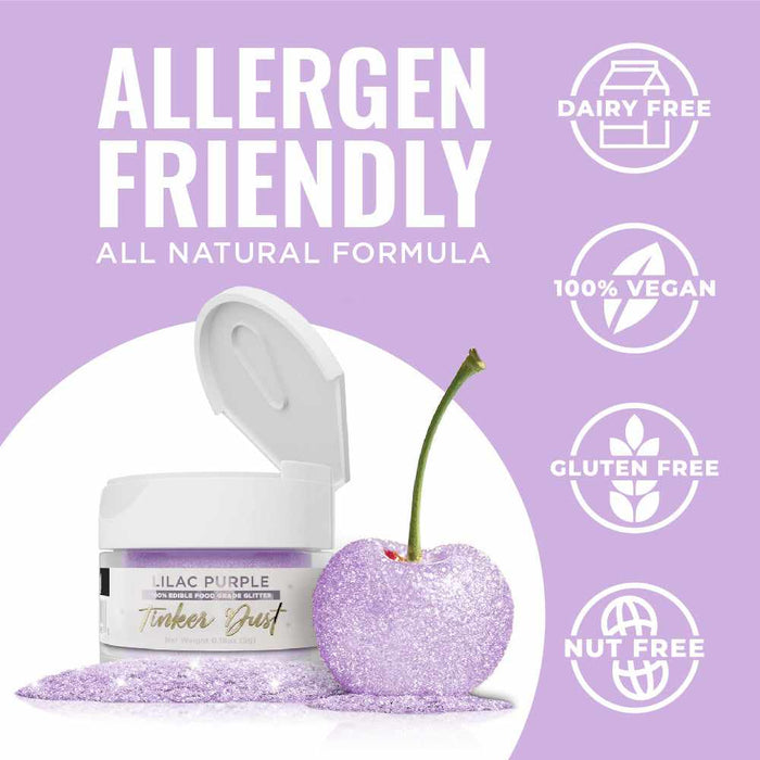 Lilac Purple Edible Glitter | Tinker Dust® 5 Grams-Google Feed_Tinker Dust-bakell