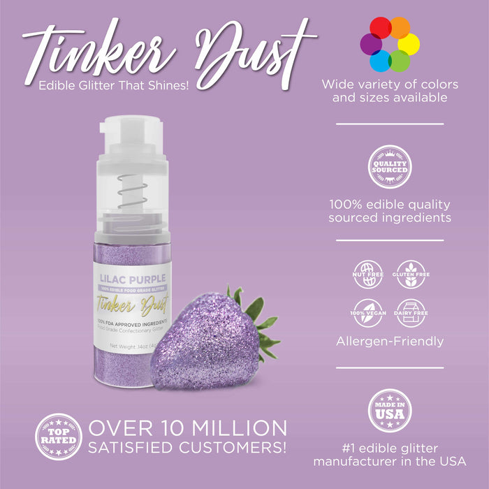 Lilac Purple Tinker Dust Glitter | 4g Spray Pump Wholesale-Wholesale_Tinker Dust_Mini Pumps-bakell