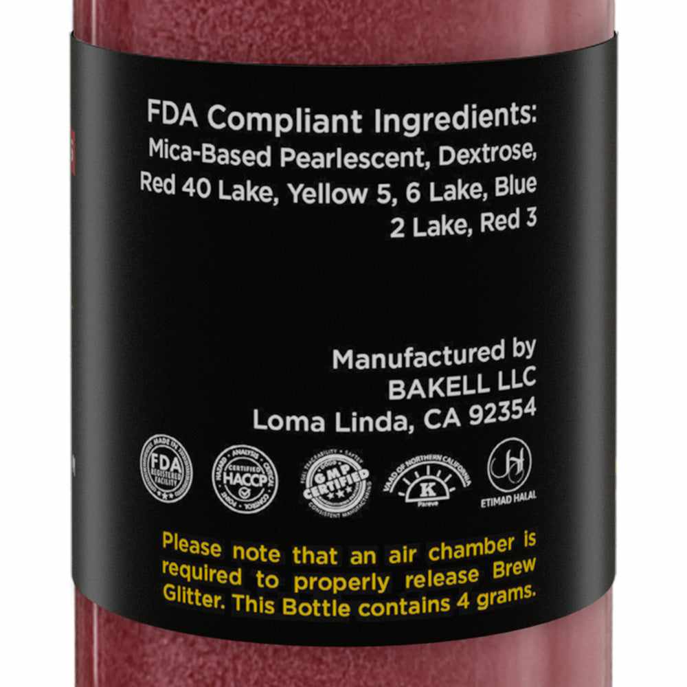 Maroon Red Beverage Glitter | Mini Spray Pump-Brew Glitter_4GPump-bakell