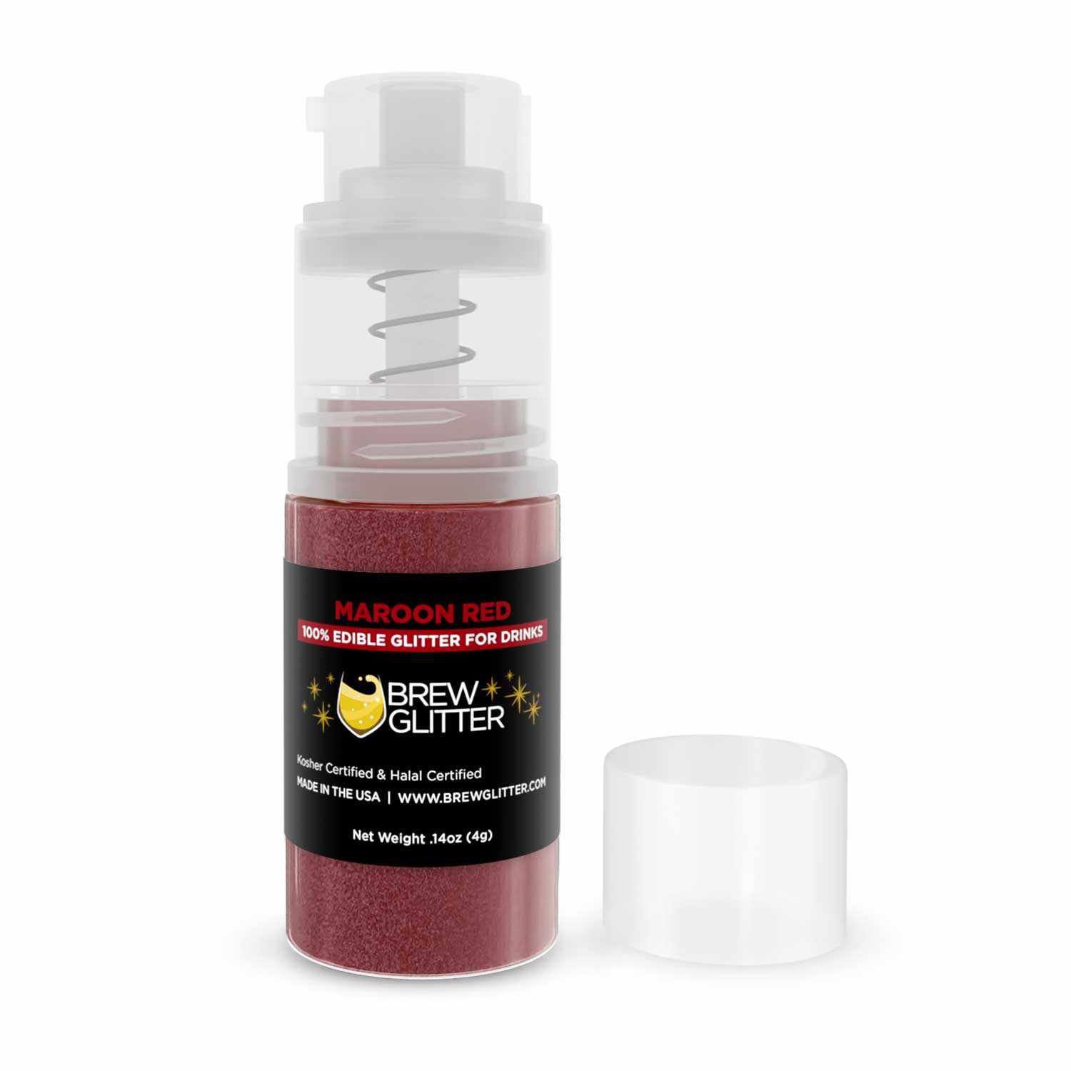 Maroon Red Edible Glitter Mini Spray Pump | Beverage Glitter Drinks