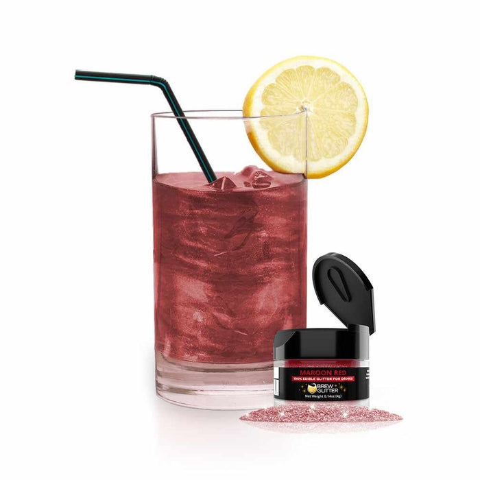 Maroon Red Edible Glitter Dust for Drinks | Brew Glitter®-Brew Glitter_4G_Google Feed-bakell