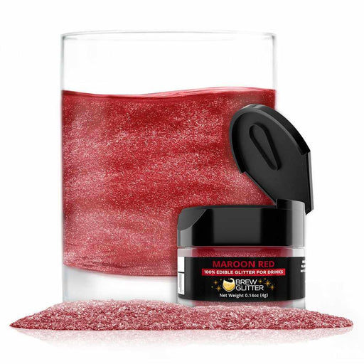 Maroon Red Edible Glitter for Drinks | Brew Glitter®-B2C_Brew Glitter-bakell