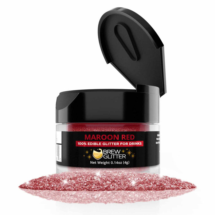 Maroon-Red Brew Glitter Edible Glitter | Cocktail Glitter from Bakell