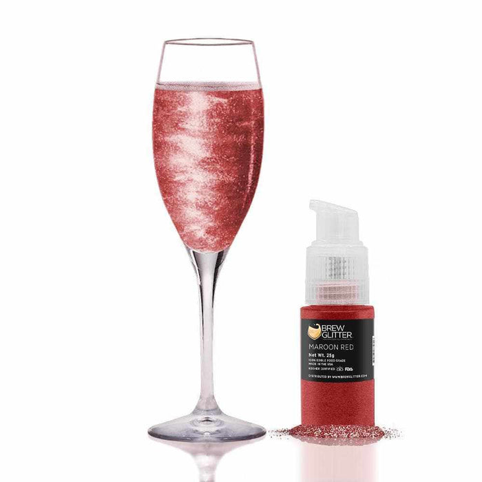 Maroon Red Edible Glitter Spray Pump | Brew Glitter | Bakell