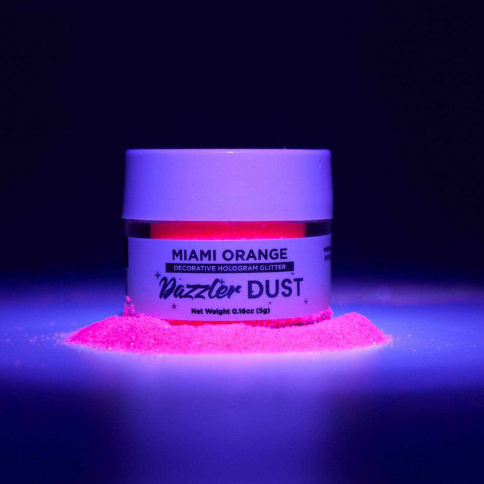 Miami Orange Glow In the Dark | Orange Hologram Glitter | Bakell