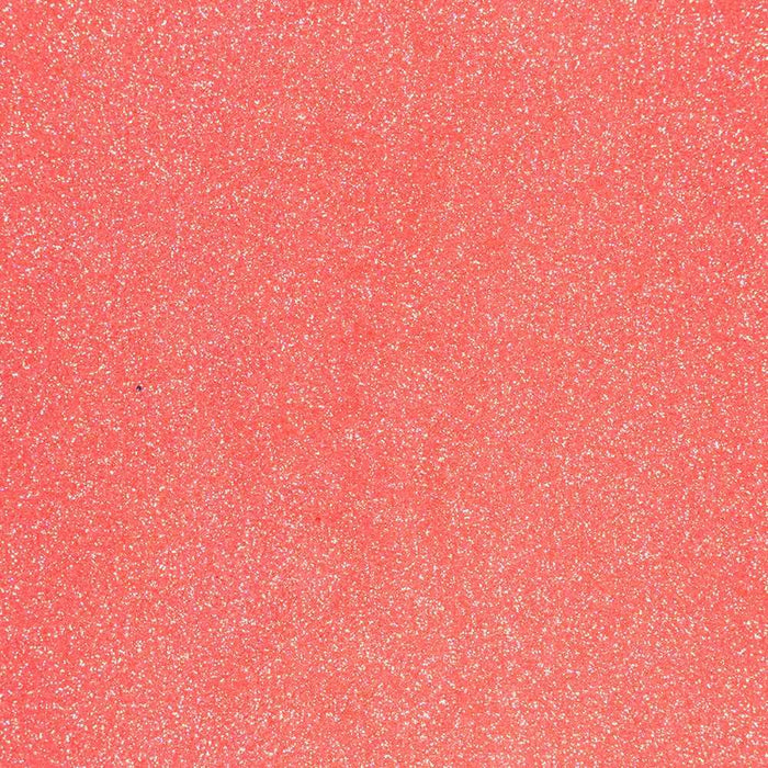 Close-up of Miami Orange Ultrafine UV Reactive Iridescent Craft Glitter Dazzler Dust.