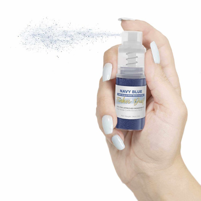 Navy Blue Edible Glitter Spray 4g Pump | Tinker Dust® | Bakell