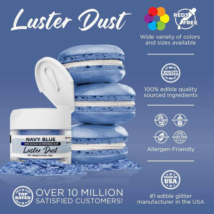 Navy Blue Luster Dust Bulk Size-Bulk_Luster Dust-bakell