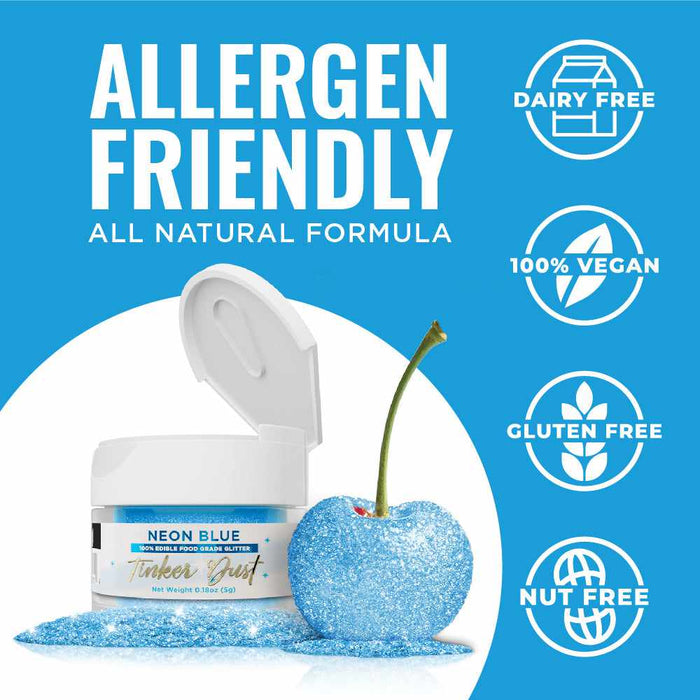 Neon Blue Edible Glitter | Tinker Dust® 5 Grams-Google Feed_Tinker Dust-bakell