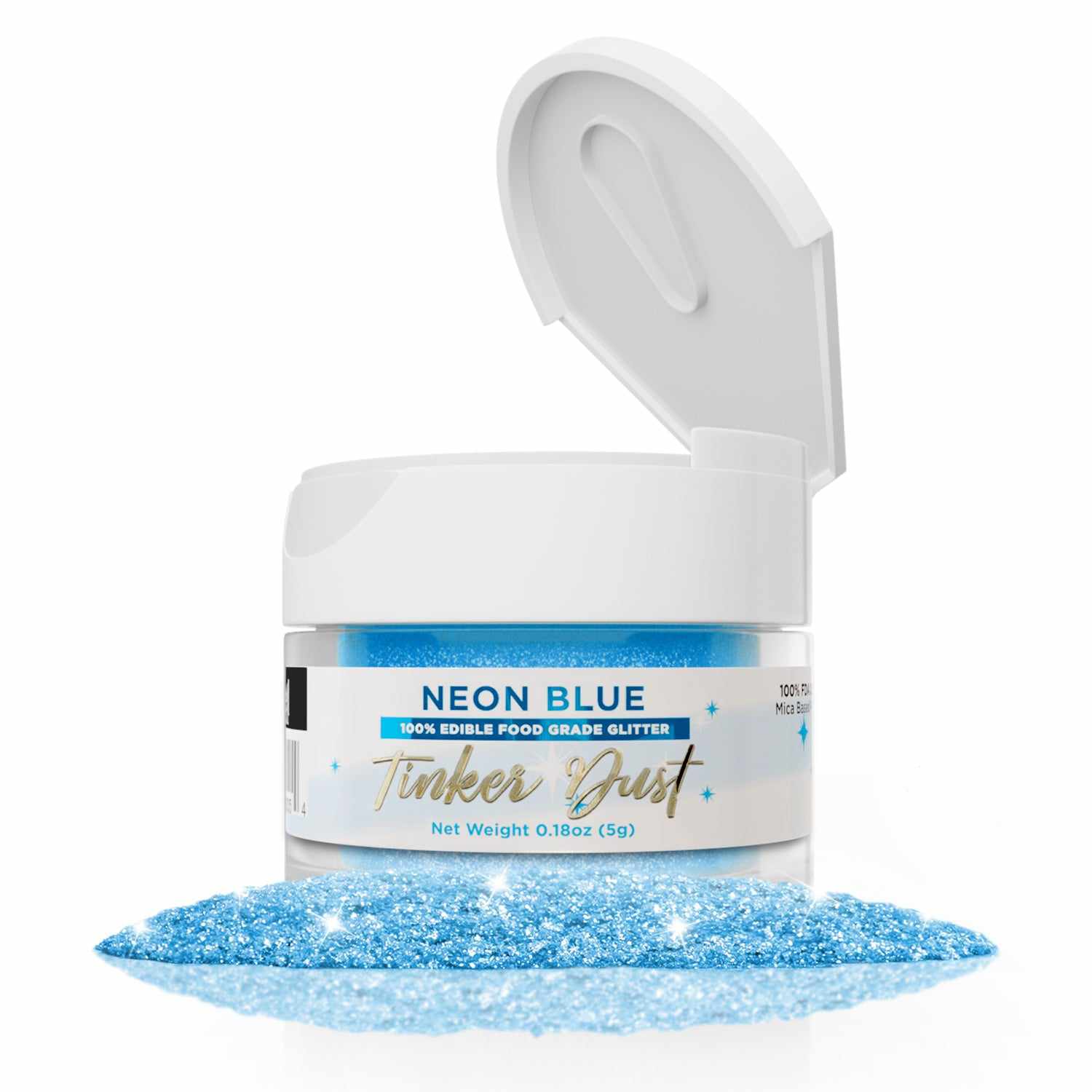 Neon Blue Edible Glitter | Tinker Dust®-Tinker Dust-bakell