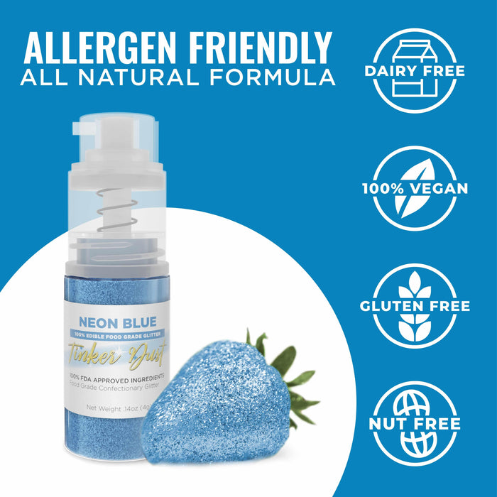 Neon Blue Tinker Dust® Glitter | 4g Spray Pump Wholesale-Wholesale_Tinker Dust_Mini Pumps-bakell