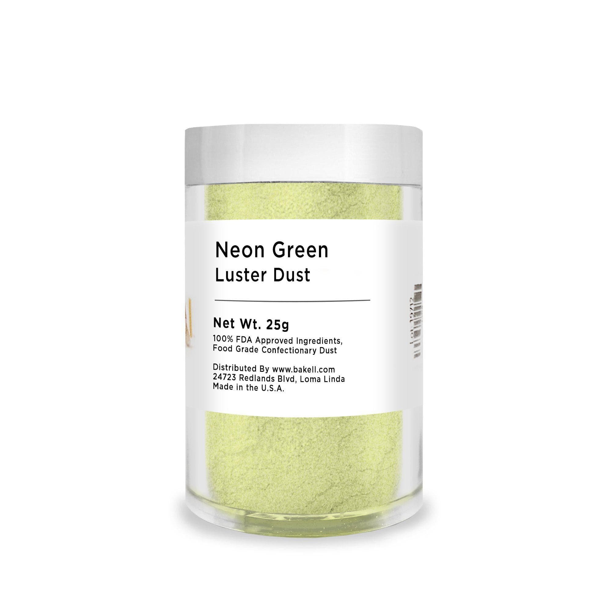 Neon Green Edible 4g Luster Dust | Bakell