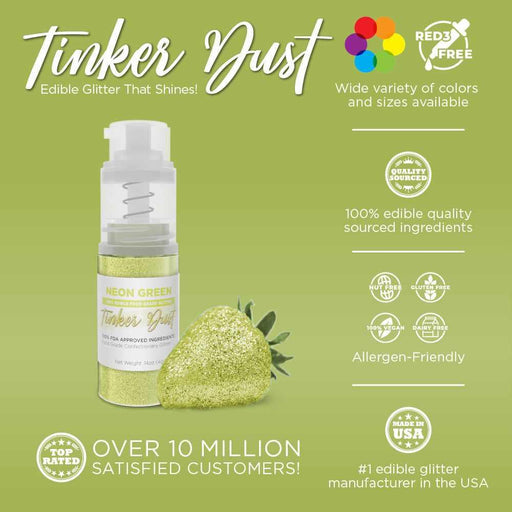 Neon Green Tinker Dust® Glitter | 4g Spray Pump Wholesale-Wholesale_Tinker Dust_Mini Pumps-bakell