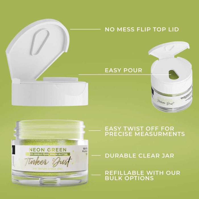Neon Green Tinker Dust® Glitter Private Label-Private Label_Tinker Dust-bakell