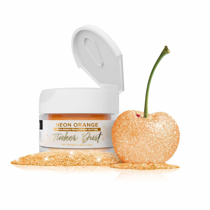 Neon Orange Edible Glitter | Tinker Dust® 5 Grams-Tinker Dust_5G_Google Feed-bakell
