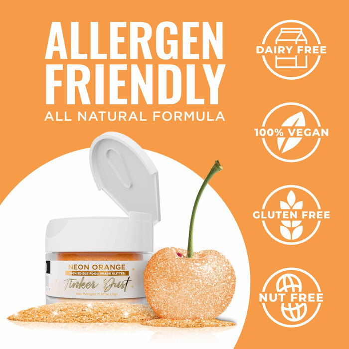 Neon Orange Tinker Dust® Glitter Bulk Size-Bulk_Tinker Dust-bakell