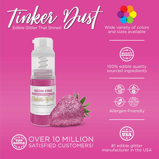 Neon Pink Tinker Dust® Glitter | 4g Spray Pump Wholesale-Wholesale_Tinker Dust_Mini Pumps-bakell