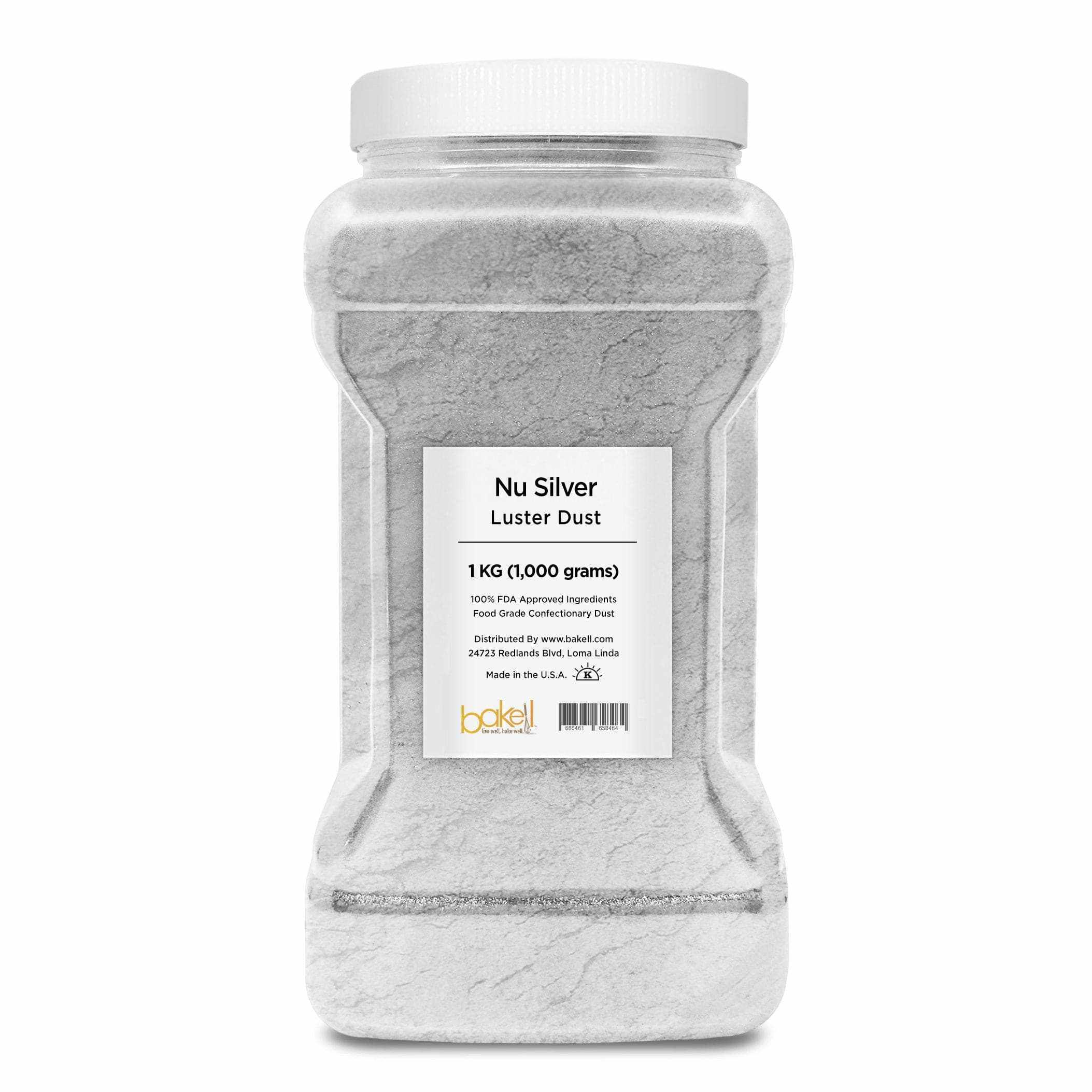 Nu Silver Edible Luster Dust | FDA Approved Silver Dust | Bakell