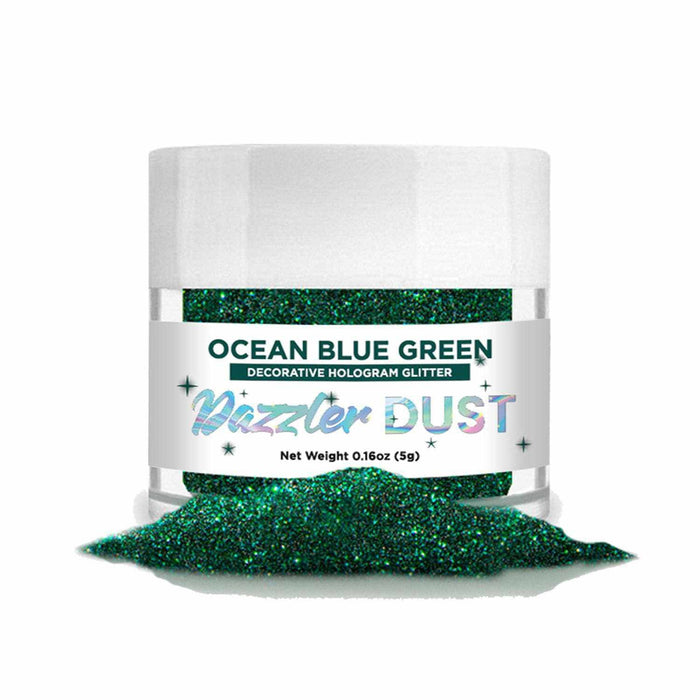 Ocean Blue-Green Dazzler Dust® 5 Gram Jar-Dazzler Dust_5G_Google Feed-bakell