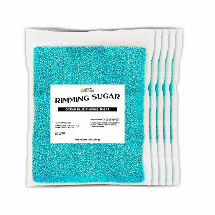 Ocean Blue cocktail sugar multiple bag product shot