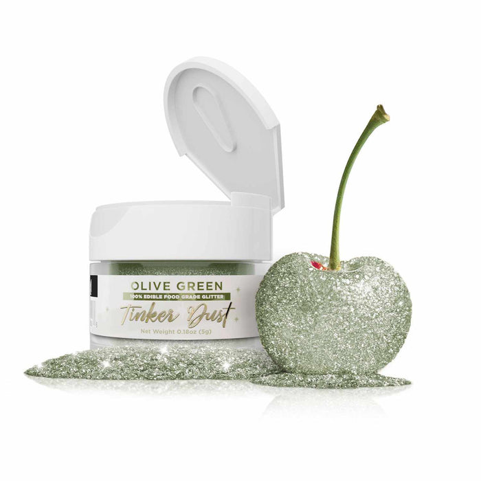Olive Green Edible Glitter | Tinker Dust®-Tinker Dust-bakell