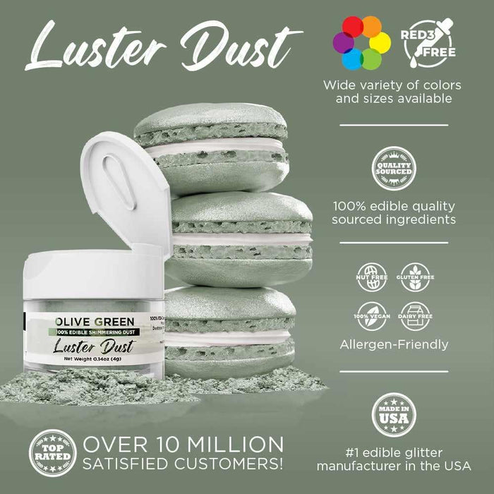Olive Green Luster Dust Bulk Size-Bulk_Luster Dust-bakell