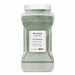 Large 1kg container of olive green luster dust with a white lid and product label.