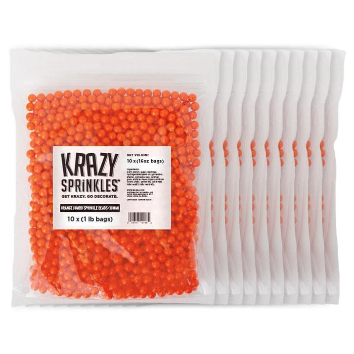 Orange 4mm Sprinkle Beads by Krazy Sprinkles® | Wholesale Sprinkles