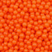 Vibrant orange 4mm sprinkle beads, perfect for private label branding on cakes and desserts.