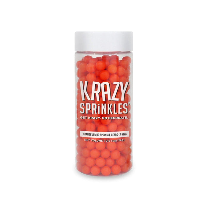Orange 8mm Beads Sprinkle | Krazy Sprinkles | Bakell