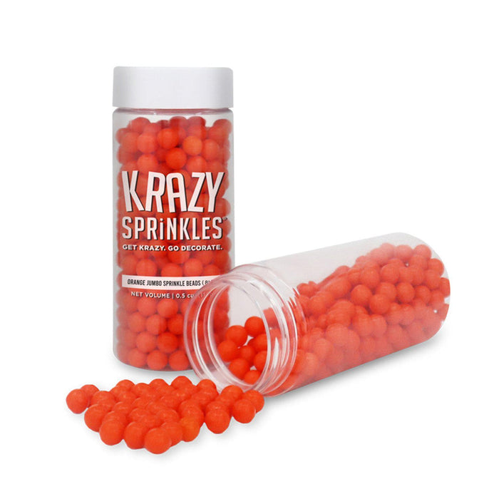 Orange 8mm Beads Sprinkle | Krazy Sprinkles | Bakell
