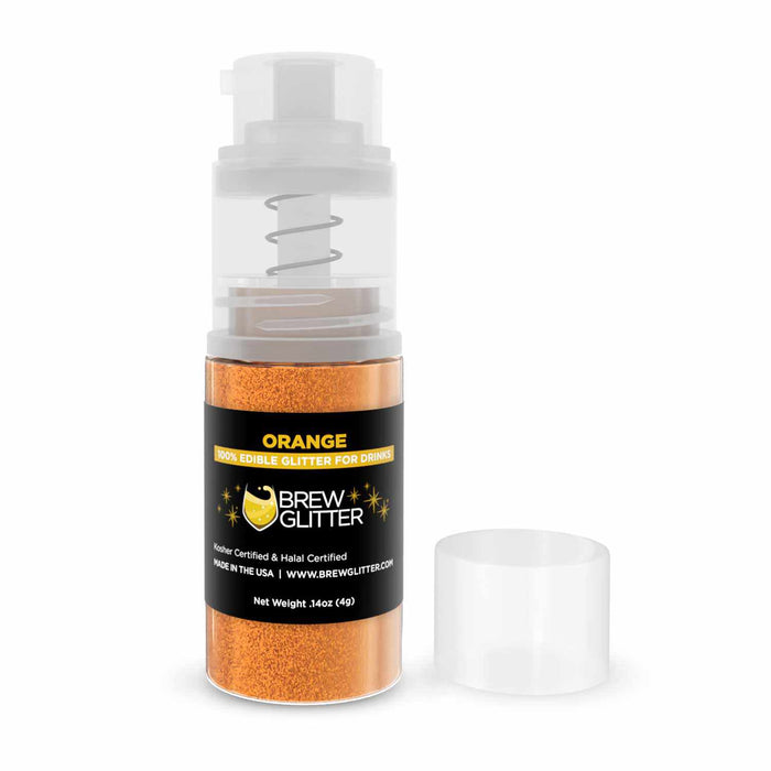 Orange Edible Glitter Mini Spray Pump | Drinks Favorite Edible Glitter