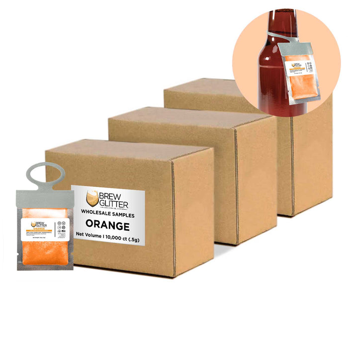 Orange Wholesale Brew Glitter Hang Tag Neckers | Bakell