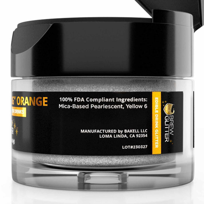 Orange Color Changing Brew Glitter® | 4 Gram Jar-Color Changing Brew Glitter_4G_Google Feed-bakell