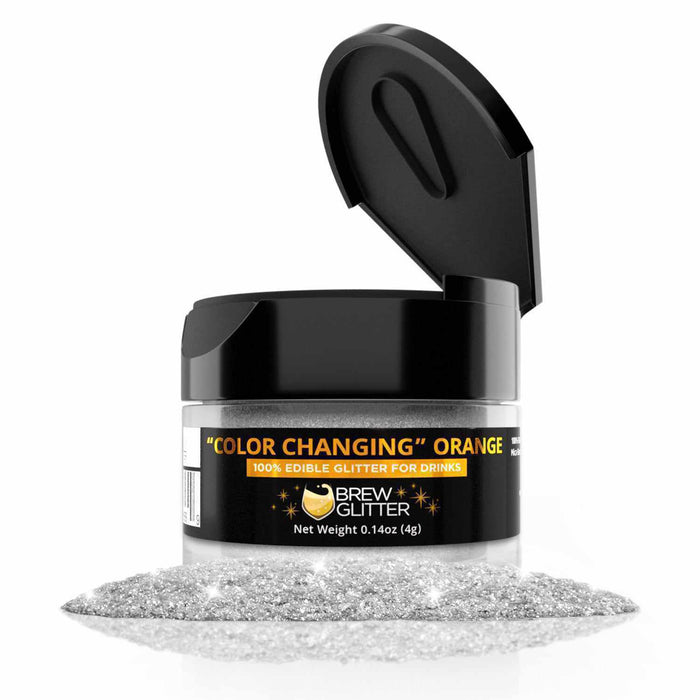 Orange Color Changing Brew Glitter® | 4 Gram Jar-Color Changing Brew Glitter_4G_Google Feed-bakell