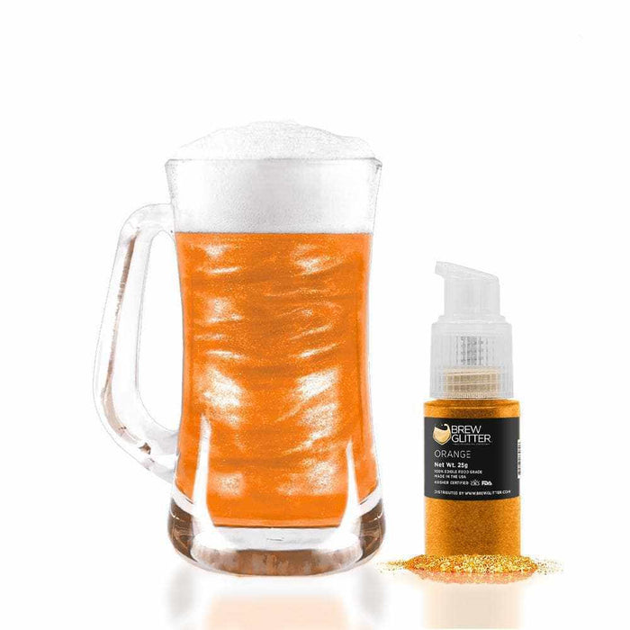 Orange Edible Glitter Spray Pump | Brew Glitter | Bakell