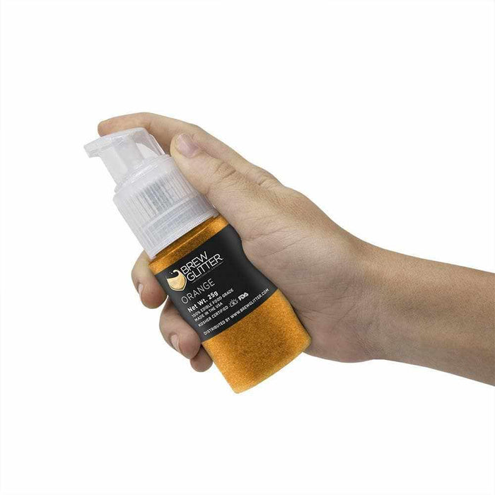 Orange Edible Glitter Spray Pump | Brew Glitter | Bakell