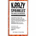 close up of ingredients label for jack o lantern halloween sprinkles